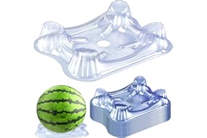 DROUTTI 50 Pieces Plastic Melon Cradle Holds up to 20 lbs Plastic Melon Support Stand Keep Melon Watermelon Off of The Ground Plant Protector Cages for Watermelon Pumpkin and Squash