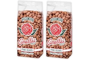 Camellia Brand Dried Pink Beans – Premium Non-GMO Legumes for Southwestern Chili, Puerto Rican Habichuelas, Refried Bean, Santa Maria Pinquitos, Soups, Stews, and Rice Dishes – Gluten-Free, High Protein, Vegan & Vegetarian Friendly, 1 Pound (Pack of 2)