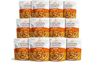 Catalina Crunch Protein Grab & Go Snack Mix with Cheese Crisps | 16g Protein, 2g Sugar per Pouch | Good Source of Fiber, Keto, Gluten Free | Cheddar, 1.85 oz (Pack of 12)