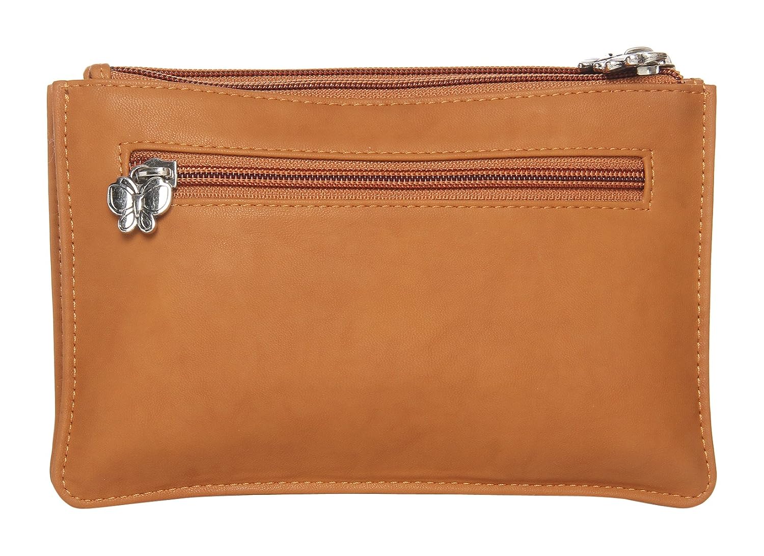 butterflies women's clutch (tan) (bns 2401tn)