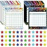 Utron 80 Pack Reward Chart for Kids, Incentive Chart Behavior Chart for Kids at Home, 2 Designs with 2160 Star Sticker, Kids Chore Chart, Sticker Chart for Kids Behavior