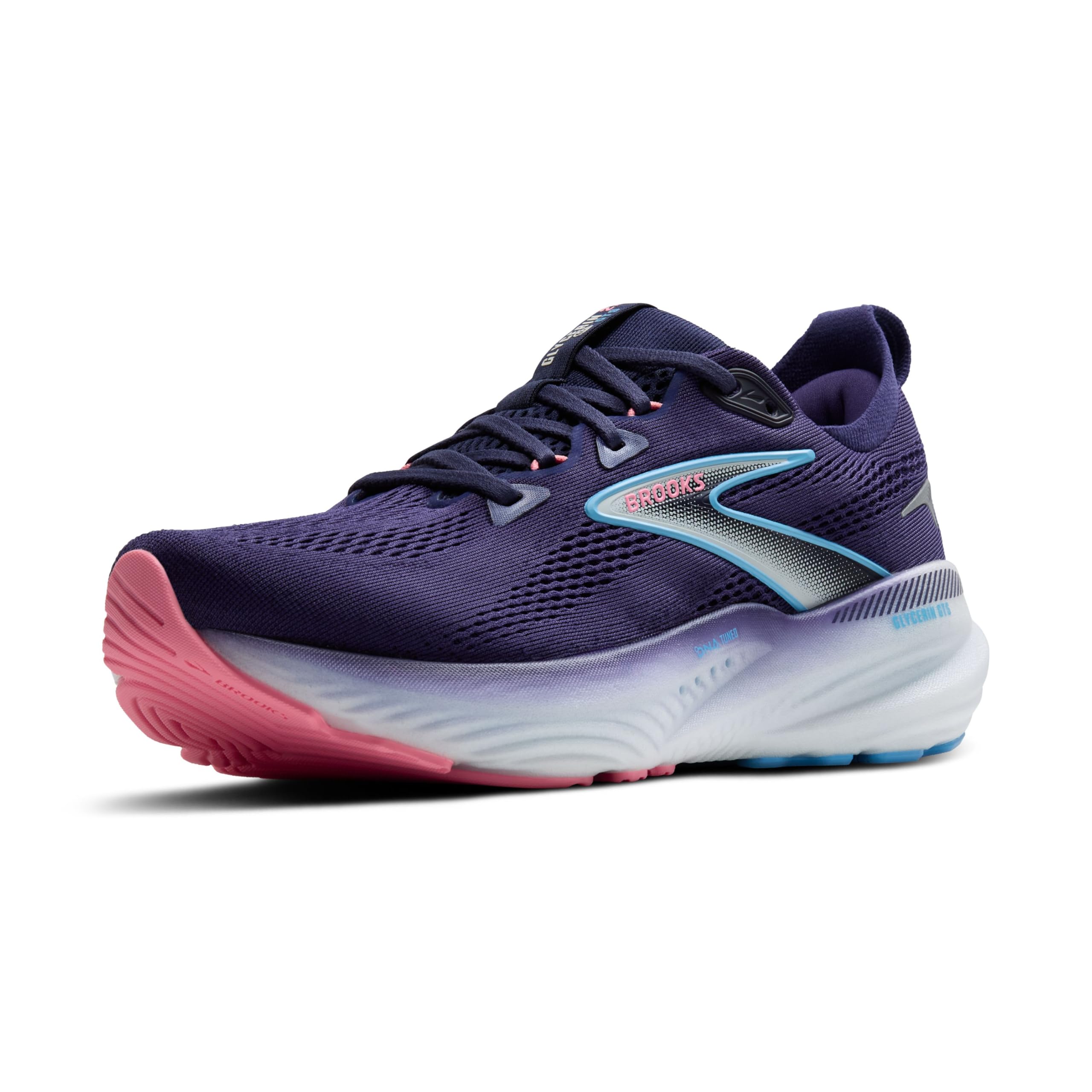 Brooks Women’s Glycerin GTS 22 Supportive Running Shoe - Blue Ribbon/Peacoat/Dianthus - 6 X-Wide Image