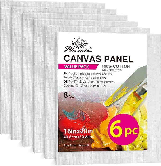 PHOENIX Painting Canvas Panel 12 Set of Super Value Pack for