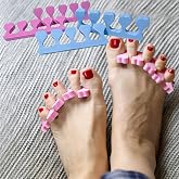 Soft Foam Toe Separators for Women,12Pcs Pedicure Spacers for Women | Flexible Foams for Toenail Polish Application and Fingernail Grooming,Salon Quality DIY Pedicure Tools