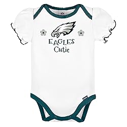 Gerber Baby Girl's NFL 3 Pack Short Sleeve Onesie