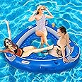 Vaygway Inflatable Floating Island Pool Float –Comfortable Relaxation Inflatable Floating Lake Pool Lounger Raft Water Float for River Beach Tanning Floating