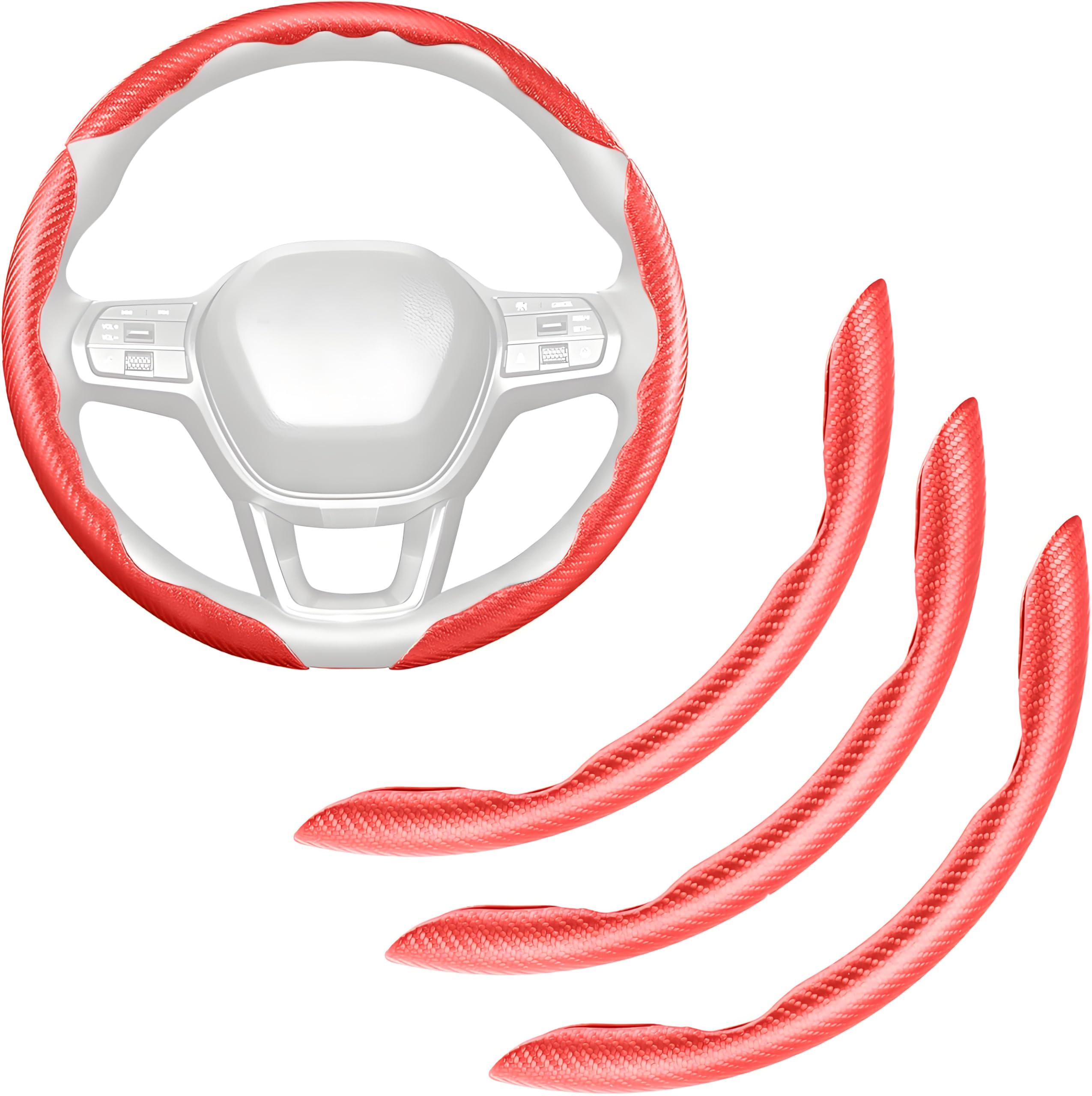 3 Pc Car Carbon Fiber Steering Wheel