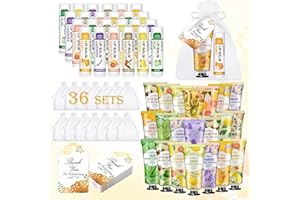 KONEUK 36 Pack Hand Cream Bulk and Lip Balm Bulk Sets, Stocking Stuffers for Women, Thank You Gifts and Christmas Gifts for Guests with Thank You Card Organza Bags, Birthday Gifts, Bulk Gifts, Small Gifts