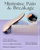 Lily England Detangle Hair Brush & Comb Set Rose Gold - Women Kids Toddlers All view 3