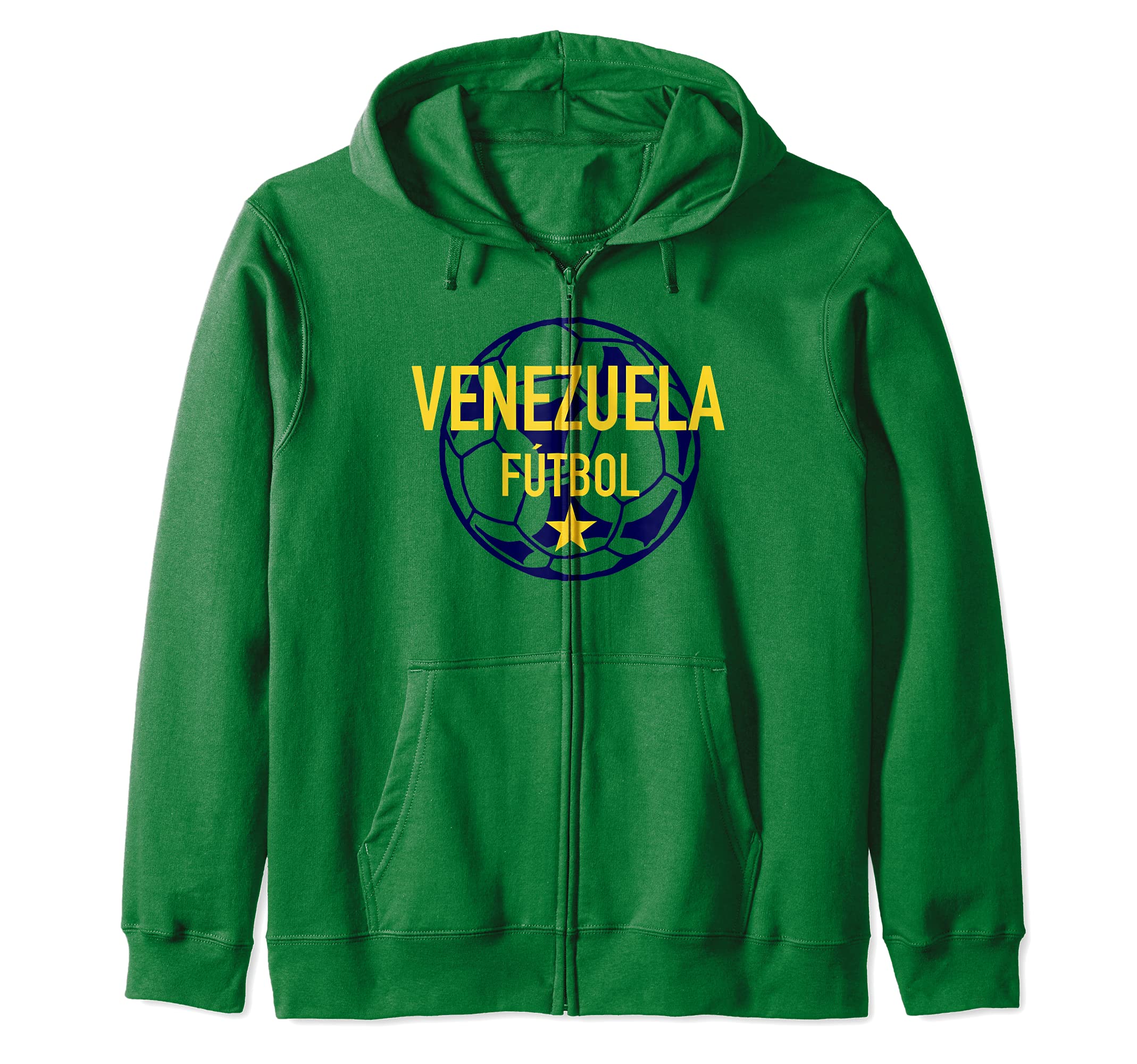 Venezuela Simple Text Football Shadow Zip Hoodie