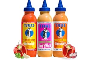 Tari Hot Sauce - Rocoto Pepper Variety Pack - Aji Rocoto + Smoky Heat + Tropical Kick - 11.8oz each (3Pk)