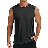 MAGCOMSEN Men's Tank Tops Moisture Wicking Workout Quick Dry Athletic Gym Muscle Running Sleeveless Shirts