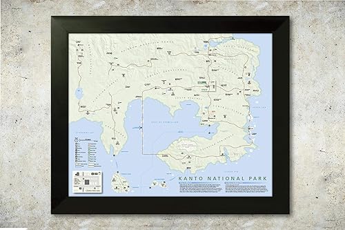 Amazoncom Pokemon Kanto Region National Park Style Map