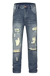 MZNBURAM Men's Non-Stretch Regular Fit Straight-Leg