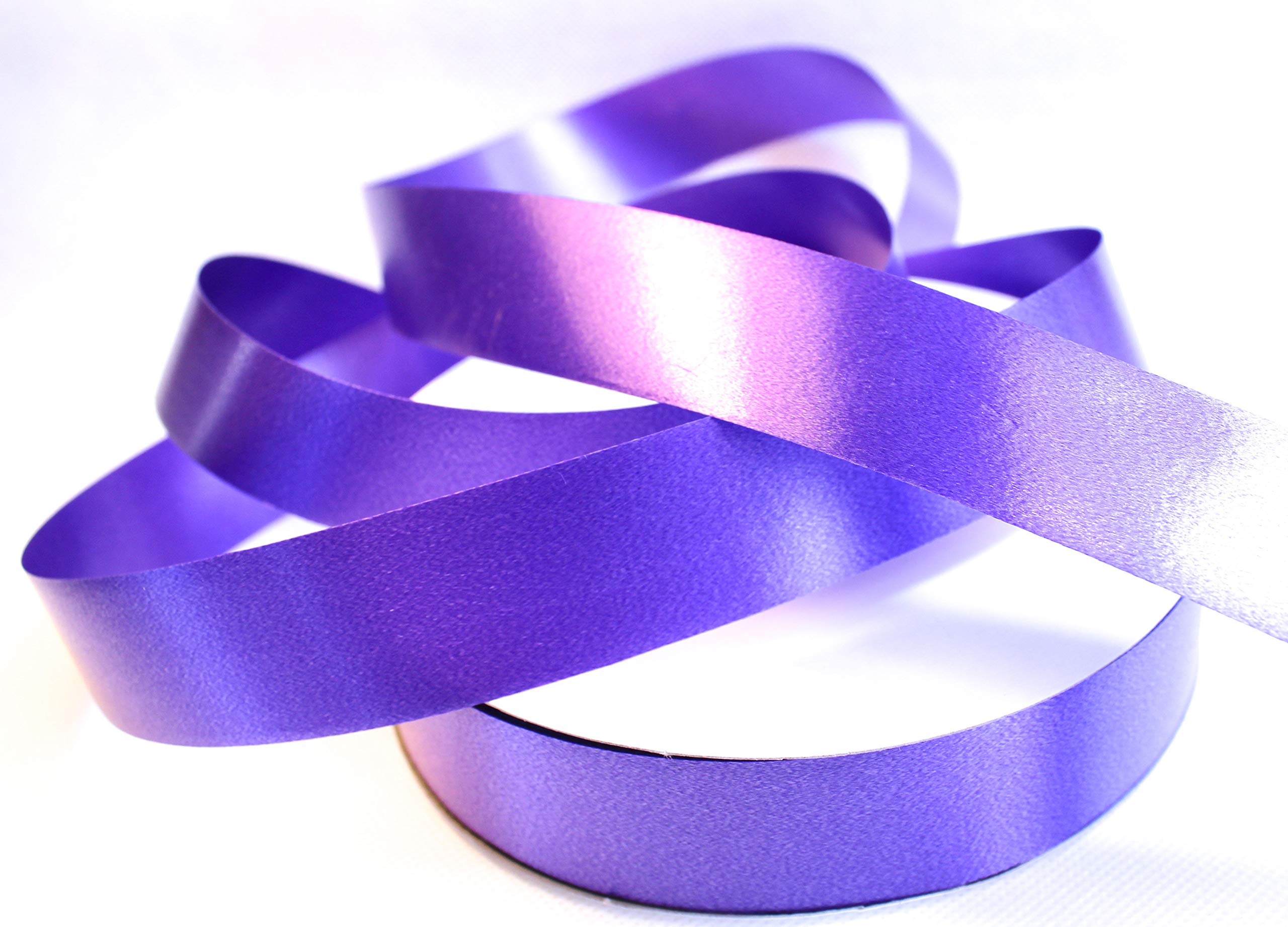 100-Metre Reel of Balloon Curling Ribbon, 2.5 cm Wide, Purple