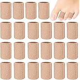 Blulu 24 Pcs Toe Protector Sleeve for Corns, Skin Color, Medium Size | Soft Gel Cushion Toe Sleeves for Blisters Calluses Corns, 0.98 in Fabric Protector Pads, Comfortable Fit Daily Wear