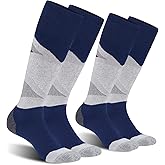 CS CELERSPORT 2/3 Pack Ski Socks for Womens and Mens with Full Cushion, Wool Winter Warm Socks for Skiing Snowboarding