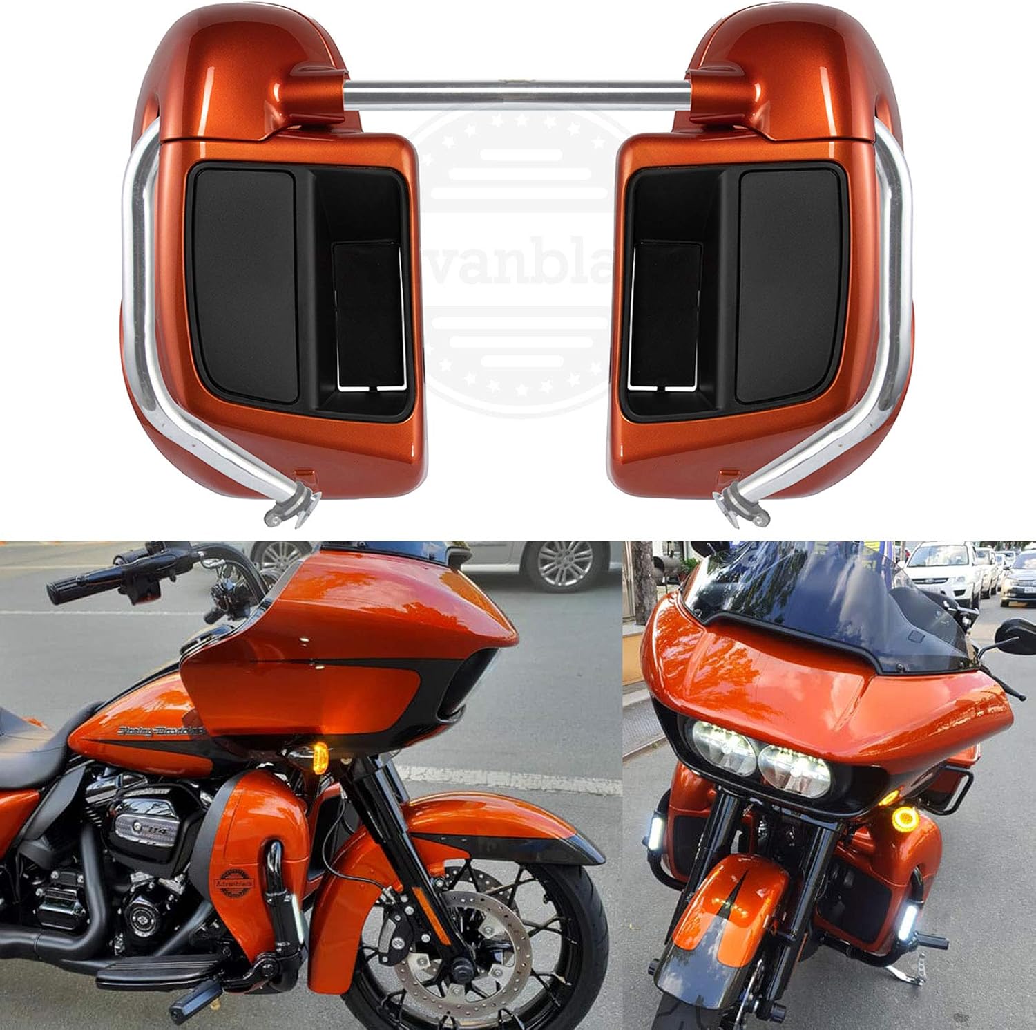 Advanblack Lower Vented Leg Fairing Kits with Glove Box Fit