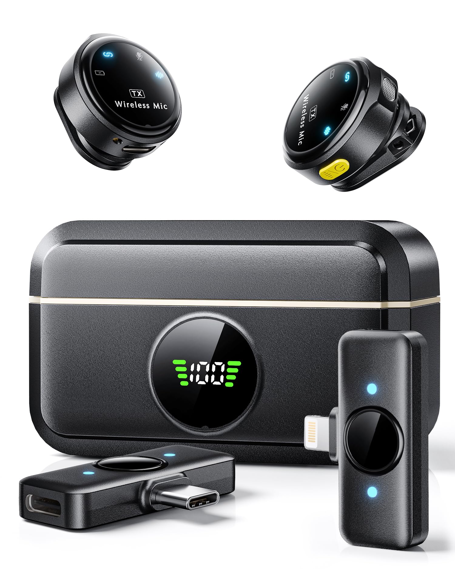 Suphyee Wireless Lavalier Microphone For IPhone/Android, Lapel