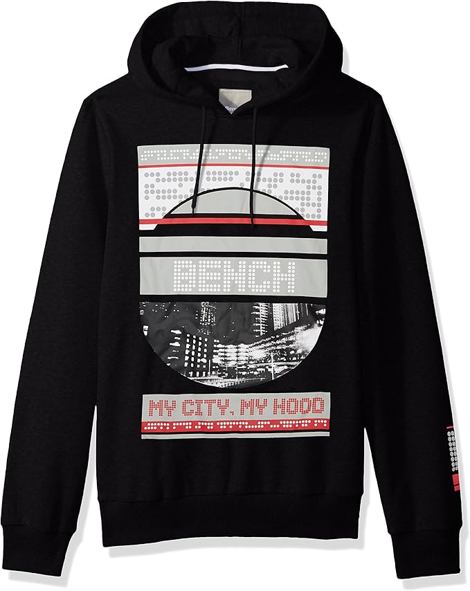 Bench Men's Graphic Hoodie, Black Beauty, L at Amazon Men’s Clothing store