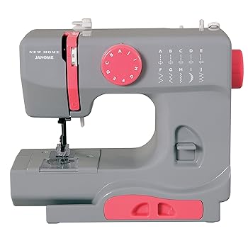 Janome Graceful Gray Basic Easy-to-Use 10-Stitch Portable Sewing Machine