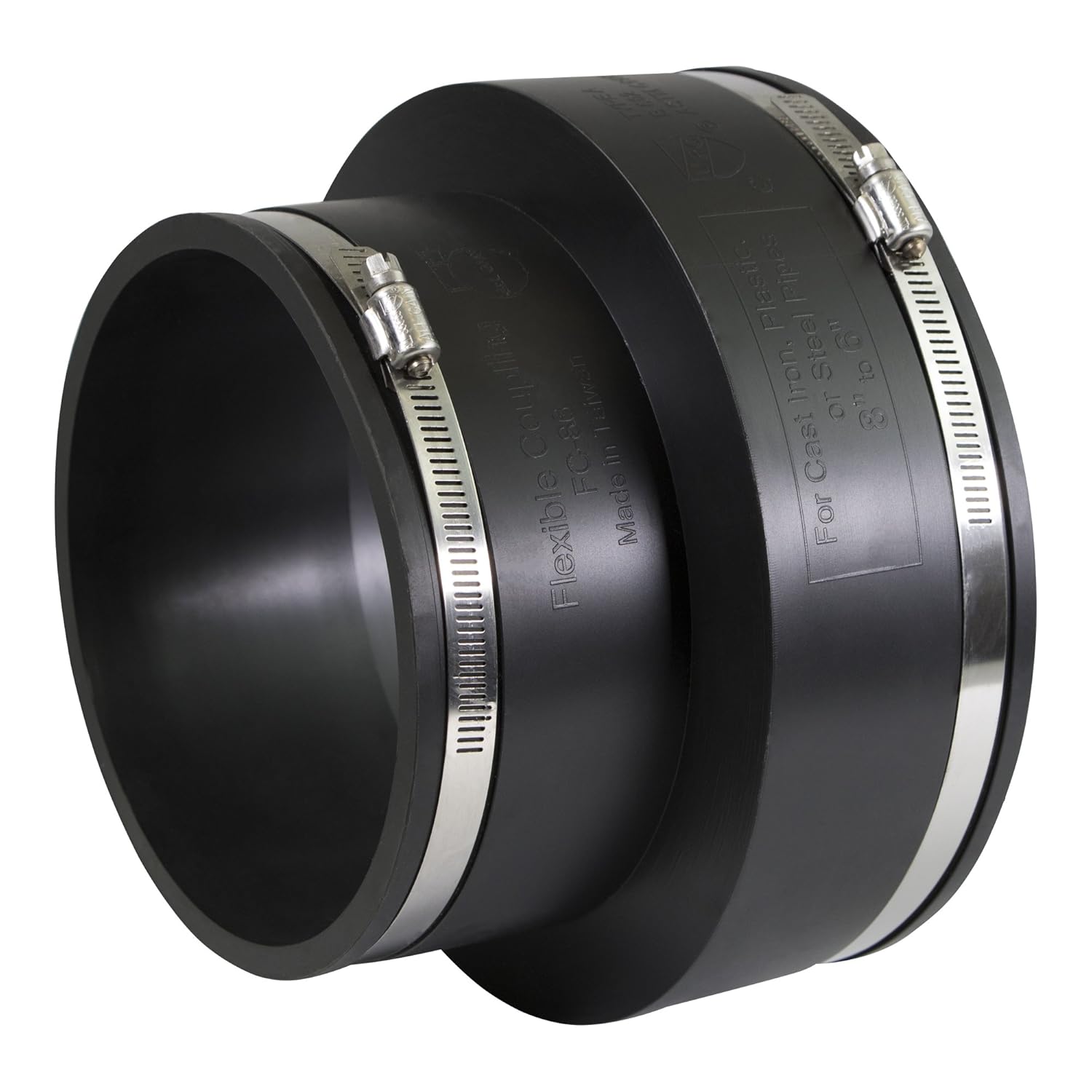 EVERCONNECT 4840 Flexible Pvc Reducing Rubber Coupling with Stainless