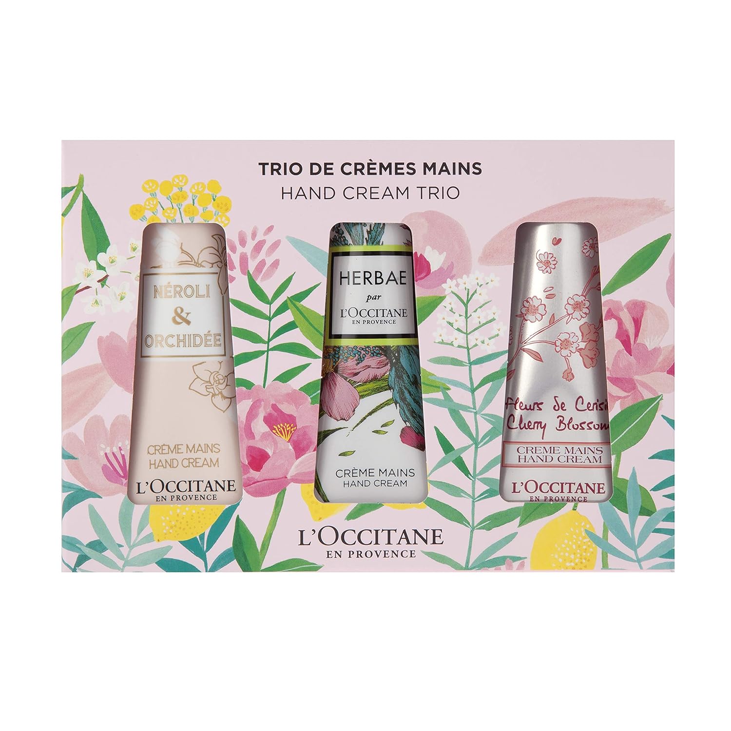 L'Occitane Flowery Hand Cream Trio Gift Set Enriched with