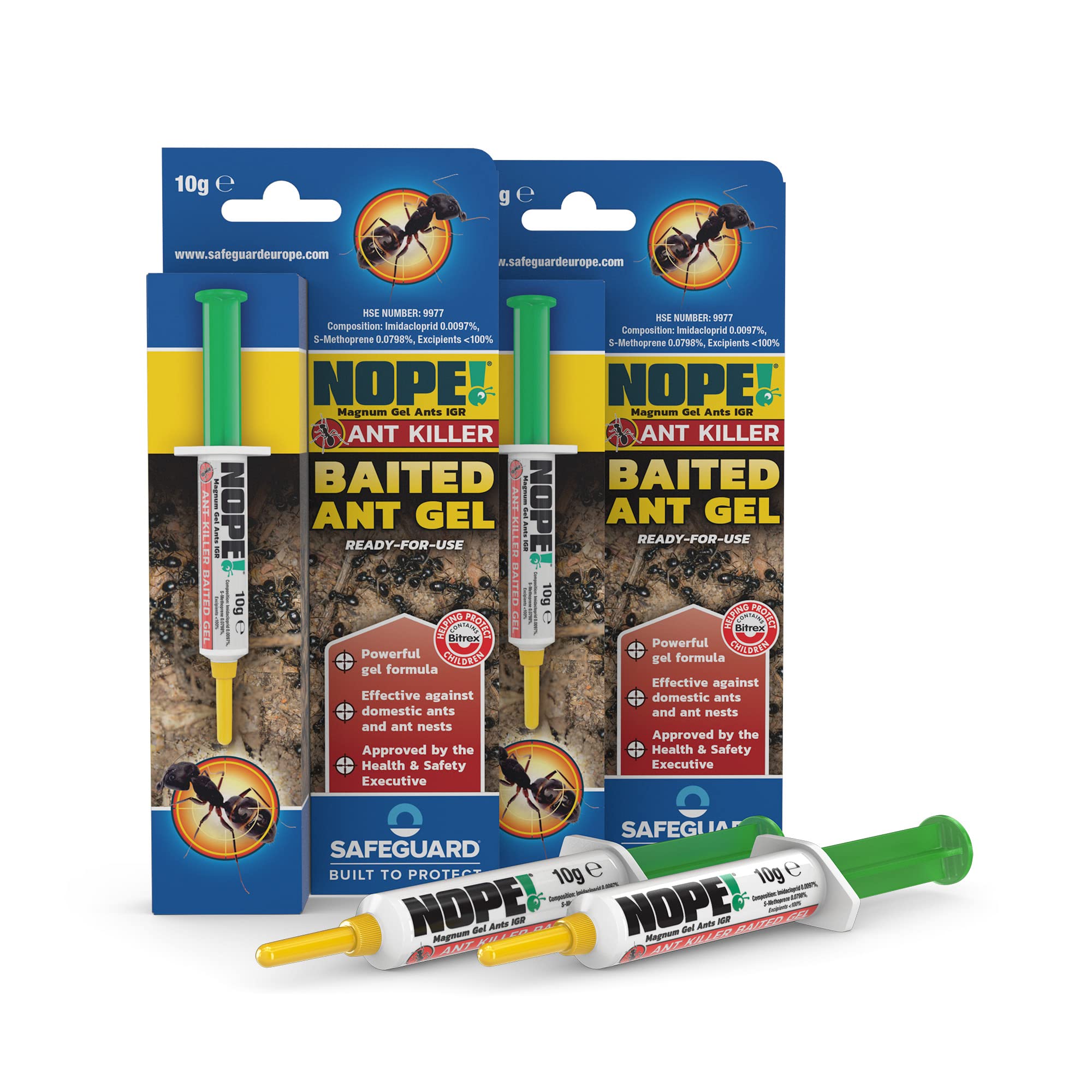 NOPE! Ant Killer Syringe (2x10g) Baited Ant Gel Indoor & Outdoor Total Nest/s Eradication