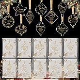 Kasyat 10 Sets Valentine Christian Ornaments Bulk Clear Acrylic Bible Verse Tree Ornament with Card Religious Appreciation Gift for Women Church Members Pastor Employee Staff Coworker Easter (Casual)