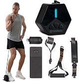 Tensial Smart Home Gym - Portable Home Gym Equipment with Digital Resistance 7-66 lbs | Single Motor Electronic Cable Machine for Strength Training | Compact Motorized Adjustable Weight Fitness System