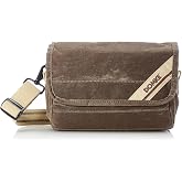 Domke F-5XB Crossbody Small Camera Bag for 1 Mirrorless Camera, Brown | Everyday bag with 5 compartment organization Belt Loop or carry strap, DSLR, rangefinder, or digital camera, Durable Canvas