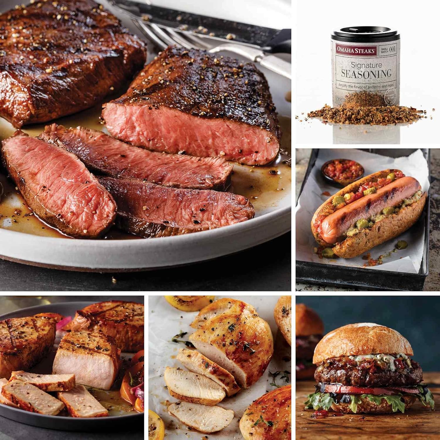 Flat Iron Favorites from Omaha Steaks (Flat Iron Steaks, Boneless Pork