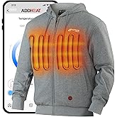 Heated Jacket Hoodie for Men & Women – Winter Coat, Outdoor Clothing, Bluetooth Controlled with 3 Adjustable Heating Zones
