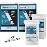 Arkray Assure Platinum Blood Glucose Test Strips &ndash; No Coding Required, 0.5 Microliter Sample, Fast 7-Second Results, Compatible with Assure Platinum Blood Glucose Meter, 100 Count
