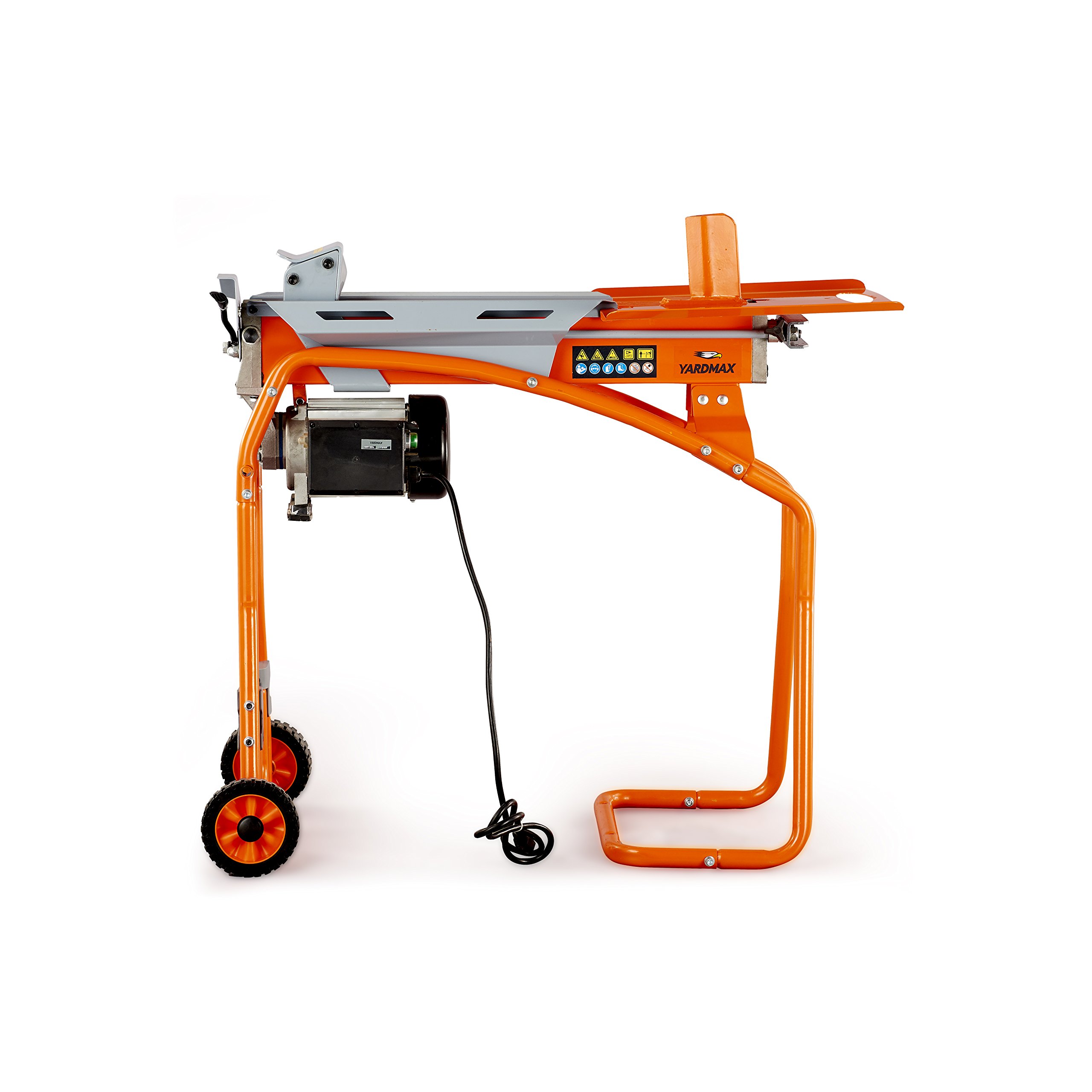 YARDMAX YS0552 5 Ton Electric Log Splitter, Stand, Log Tray co