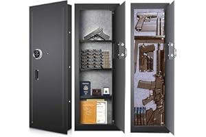 LANGGER V Langger Biometric Wall Safe, Hidden Fingerprint In Wall Safe Between Studs (Black-Large)