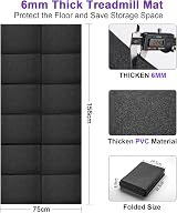 Vanexiss Treadmill Mat 156x75x0.6cm Foldable Waterproof Anti-Slip view 3