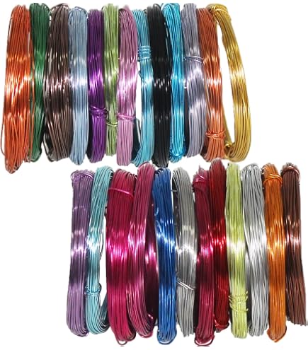 12 Rollos De Alambre De Aluminio Para Manualidades - 1.5mm X 5m Cada Uno, Multicolor Y Flexible