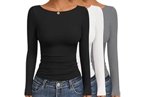 Ekouaer Womens 3 Pack Long Sleeve Shirts
