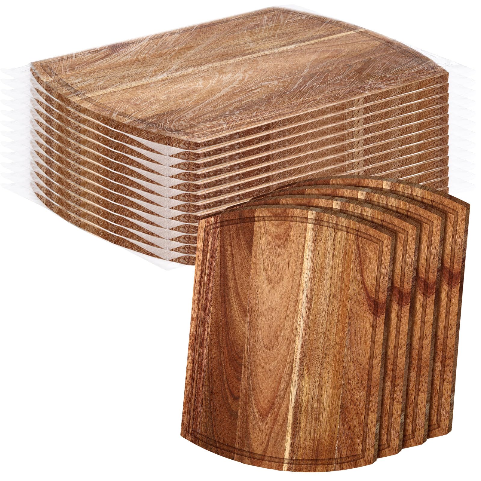 Photo 1 of Patelai 12 Pack Large Cutting Boards Bulk Wooden Kitchen Chopping Boards for Crafts DIY Wedding Housewarming Gift(Acacia,12 x 16 Inch)