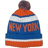 vkawesr City Beanie Knit Hat with Pom Winter Cuffed Cap Sport Fans Gift for Men Women