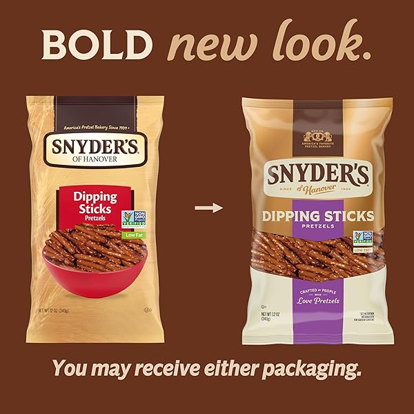 SNYDER’S OF HANOVER, PRETZEL DIPPING STICKS, 12 OZ BAG