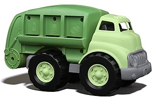 Green Toys Recycling Truck in Green Color - BPA and Phthalates Free Garbage Truck for Improving Gross Motor, Fine Motor Skills. Kids Play Vehicles