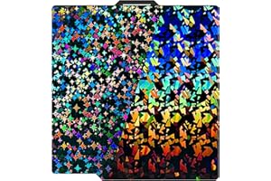 WEFUIT Upgraded 257x257mm H1H Build Plate for Bambu Lab A1 X1 X1C X1E P1P P1S P2S,Double Sided Textured Flake+Galaxy Spring Steel Sheet Flexible Plate Heated Bed Platform for Bambu Lab 3D Printers