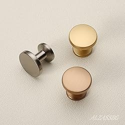 Alzassbg 15 Pack Matt Gold Cabinet Knobs, 1.1