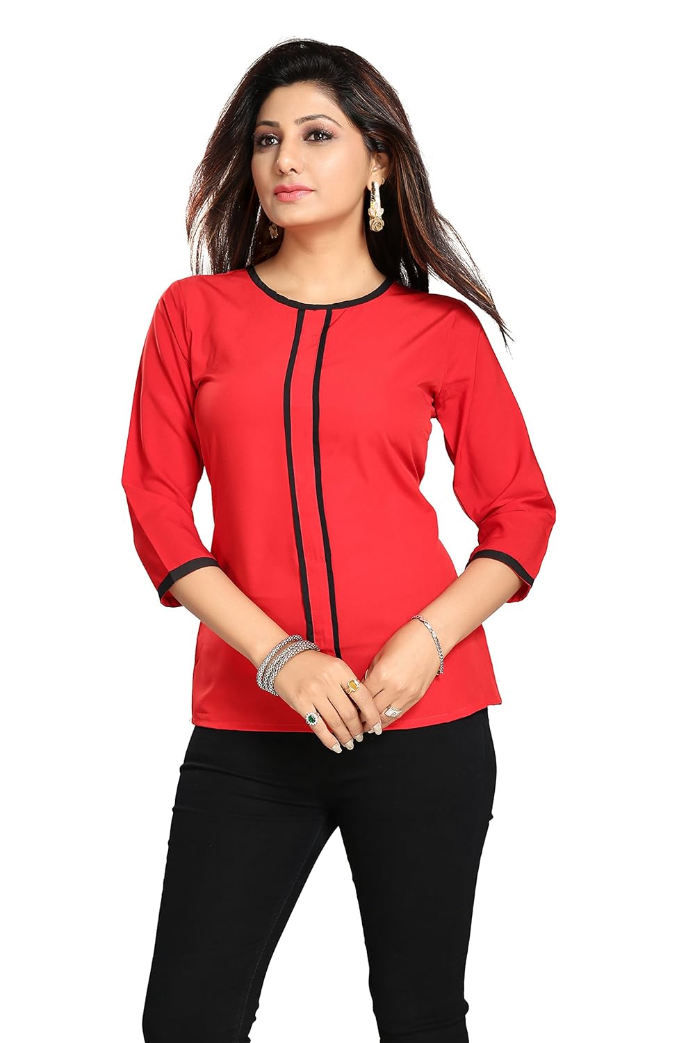 alc creations women's faux crepe top