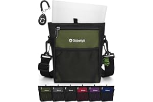 Gobeigo Dog Treat Pouch with Silicone Snack Bag, Front Pocket fits All Phones, 4 Cup Treat Bag with Training Clicker, Upgrade Stronger Magnetic Closure, 3 Ways to Wear Walking Fanny Pack (Army Green)