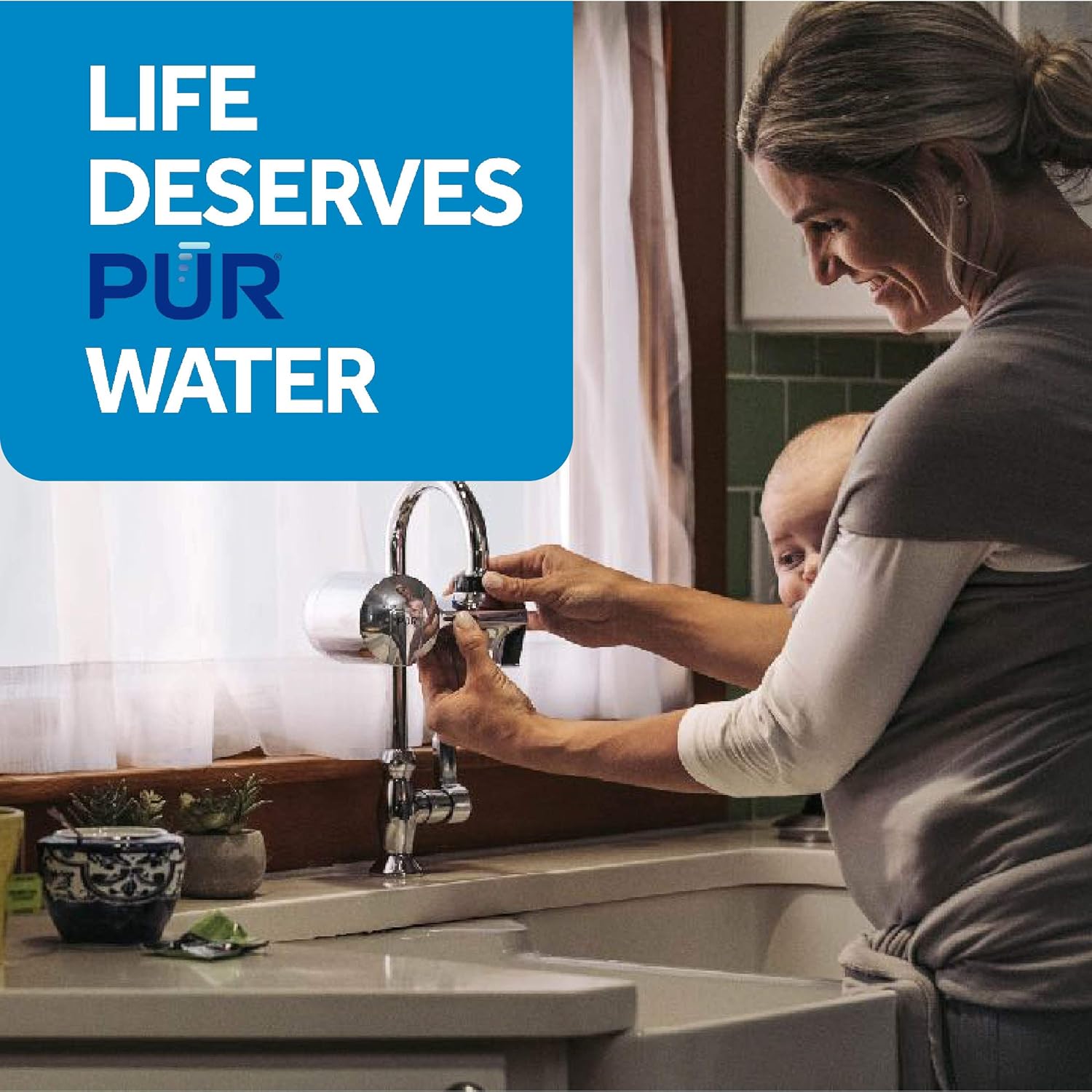 PUR FM-3700 Advanced Faucet Water Filter, Chrome & RF9999 MineralClear Faucet Water Filter Replacement for Filtration Systems, 6 Pack, 6 Count - - 