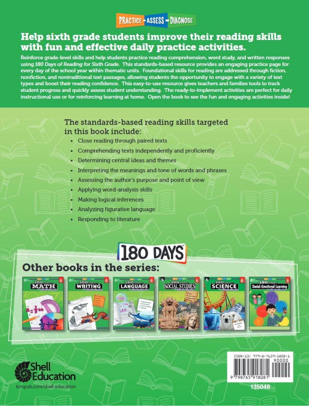 180 Days™: Reading for 6th Grade 2nd Edition Practice Workbook for Classroom and Home, Cool and Fun Practice Created by Teachers (180 Days of Practice) 180 Days™: Reading for 6th Grade 2nd Edition Practice Workbook for Classroom and Home, Cool and Fun Practice Created by Teachers (180 Days of Practice) Perfect Paperback Kindle