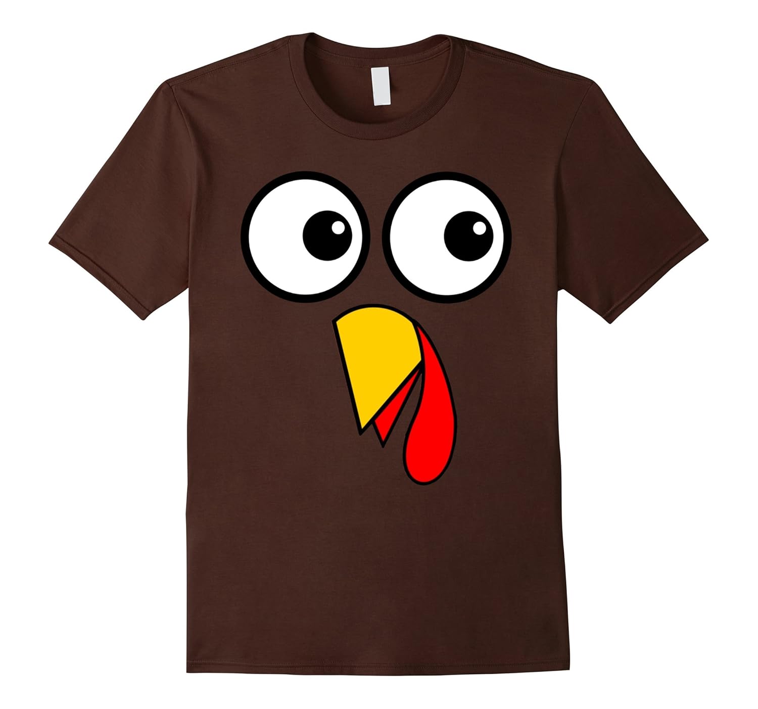 Turkey Face - Funny Thanksgiving Short-Sleeve T-Shirt-Rose